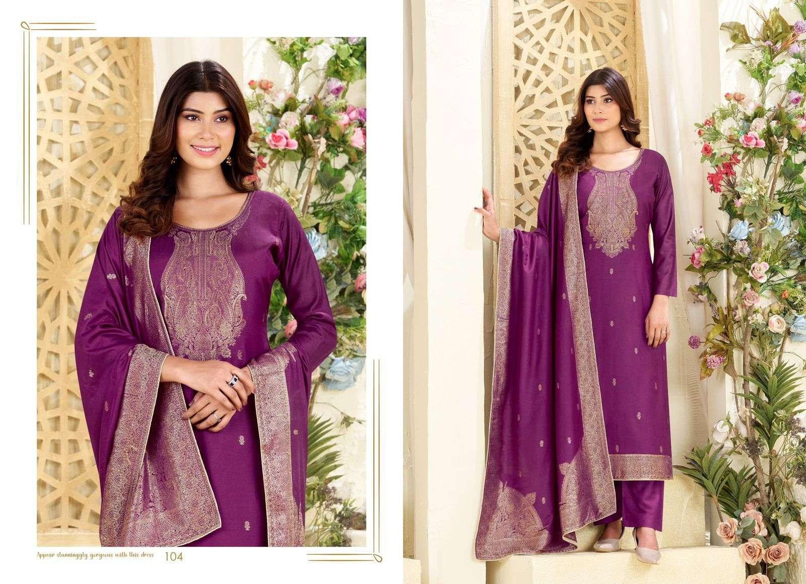TANISHK FASHION SAMORA PURE MUSLIN JACQUARD DRESSES-00150