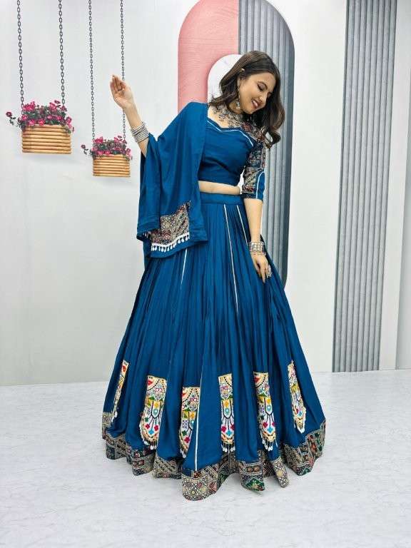TAPI-258 BY ASLIWHOLESALE DESIGNER PURE COTTON LEHENGAS-00185