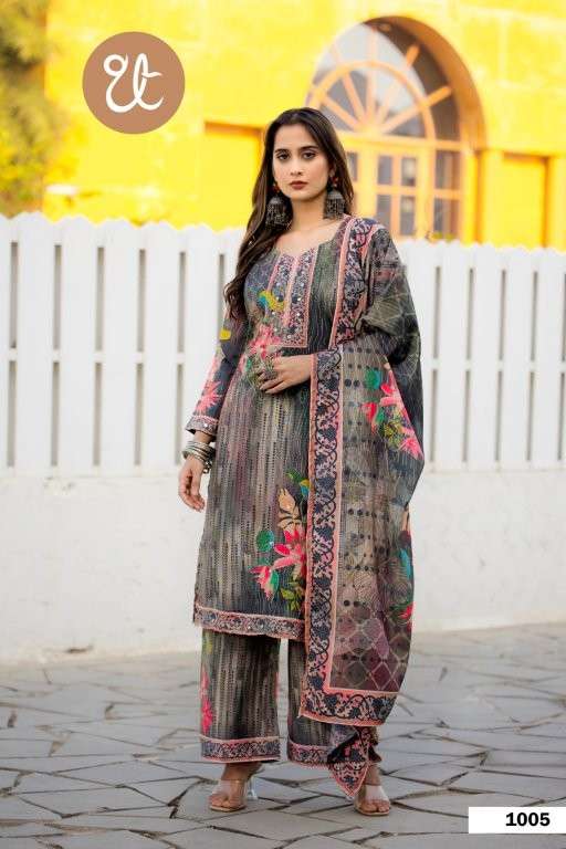 THREAD THRILL DN-1005 TO 1008 SERIES PURE CHINNON DIGITAL PRINTED DRESSES-00269