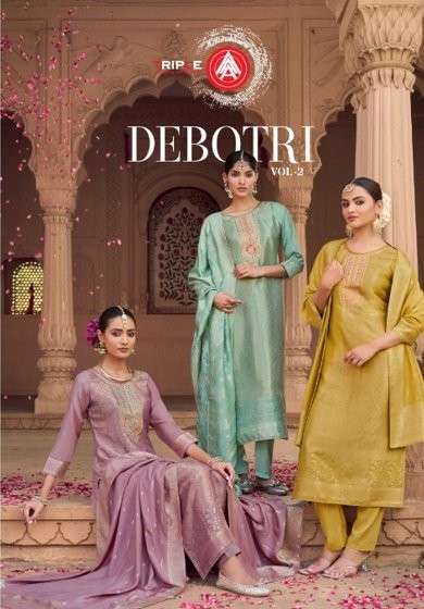 TRIPLE A DEBOTRI VOL-02 PURE VISCOSE MUSLIN JACQUARD DRESSES-00028