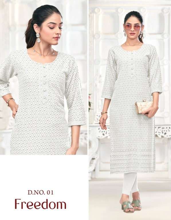 TUNIC HOUSE FREEDOM PURE VISCOSE RAYON KURTIS-00062