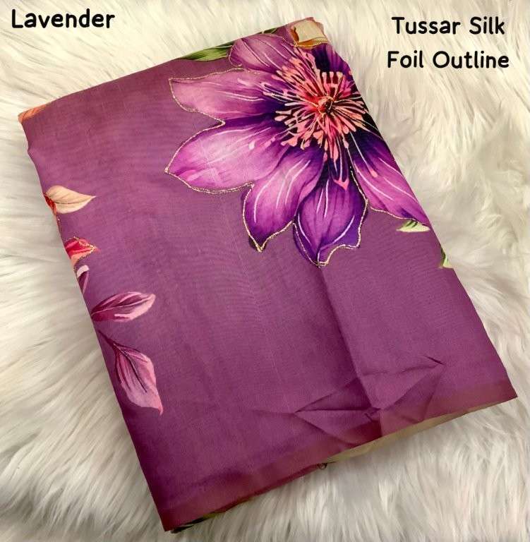 TUSSAR BY ASLIWHOLESALE DESIGNER PURE SILK PEINTED SAREES-00254