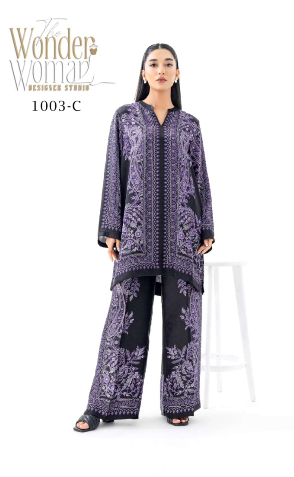 TW-1003 BY ASLIWHOLESALE DESIGNER PURE COTTON SATIN PAKISTANI CO-ORD SET-00028