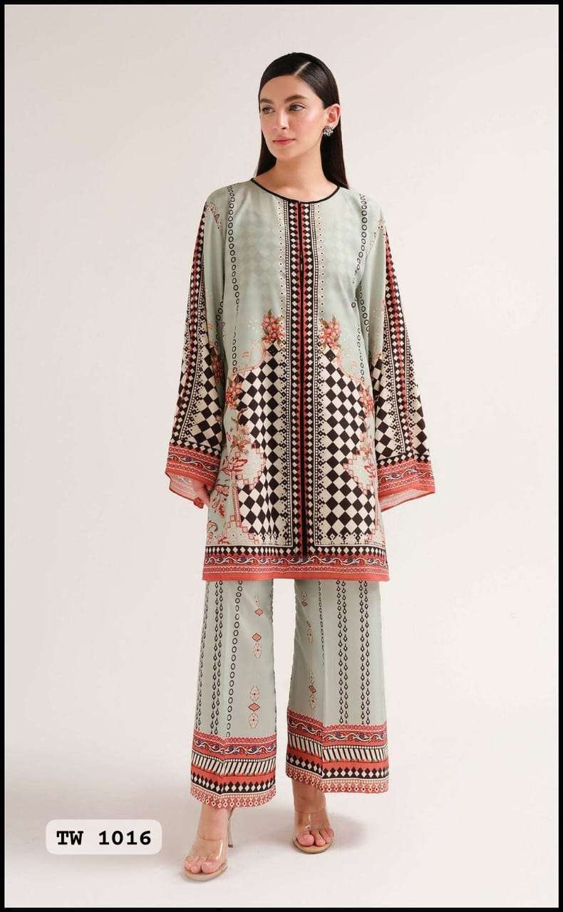 TW-1016 SERIES BY ASLIWHOLESALE DESIGNER PURE CAPSULE PRINTED PAKISTANI CO-ORD SET-00028