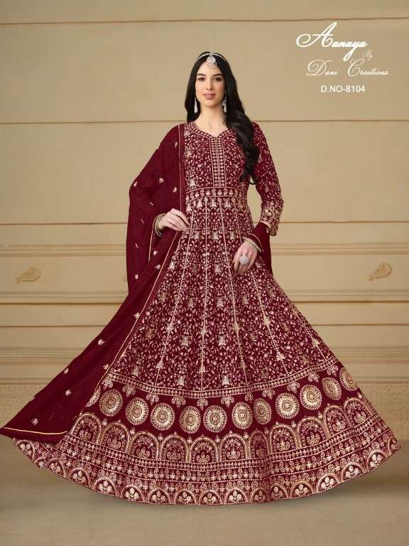TWISHA AANAYA VOL-181 PURE FAUX GEORGETTE EMBROIDERY DRESSES-00274