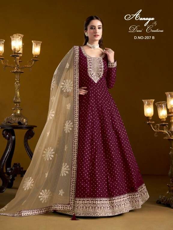 TWISHA AANAYA VOL-207 PURE CHANDERI BUTI PAKISTANI DRESSES-00274