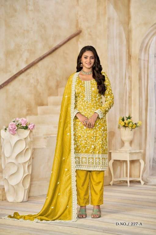 TWISHA AANAYA VOL-227 PURE ORGANZA EMBROIDERY DRESSES-00274