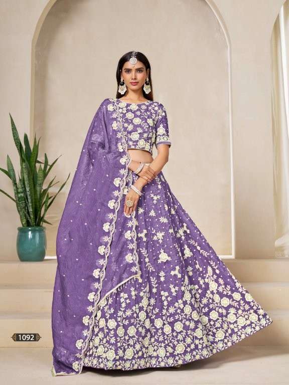 TWISHA MEHVISH VOL-09 PURE HEAVY ORGANZA EMBROIDERY LEHENGAS-00274