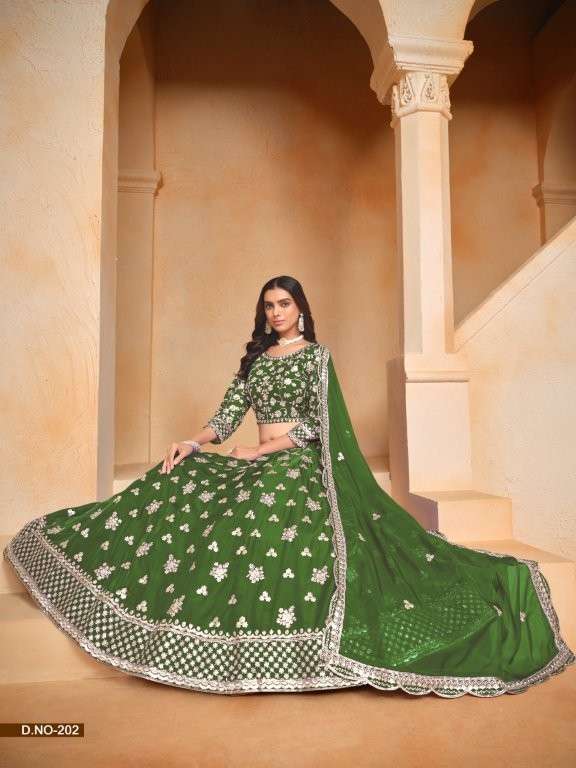 TWISHA MEHVISH VOL-2 PURE HEAVY ORGANZA EMBROIDERY LEHENGAS-00274