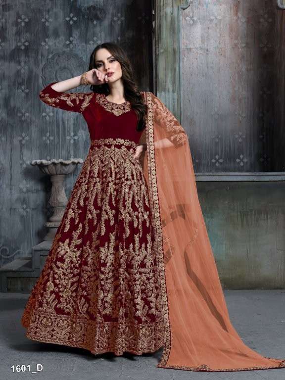TWISHA VOL-16 PURE 9000 VELVET EMBROIDERY PAKISTANI DRESSES-00274