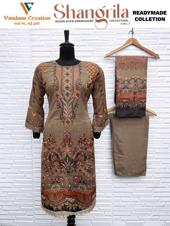 VANDANA CREATION SHANGRILA VOL-01 RM 1001 TO 1008 SERIES PURE RAYON KARACHI PAKISTANI DRESSES-00062