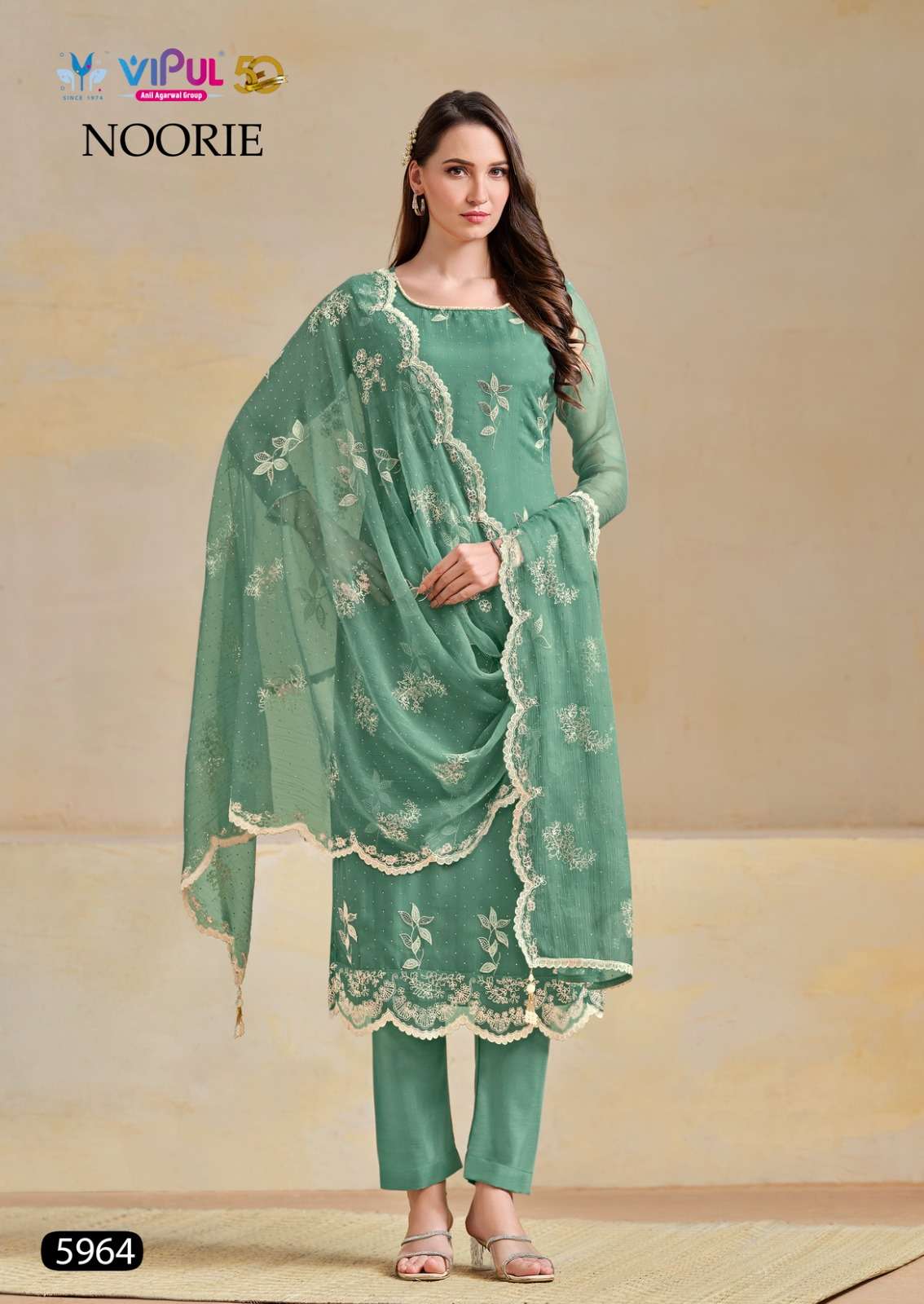 VIPUL NOORIE PURE ORGANZA CHINON EMBROIDERY DRESSES-00150