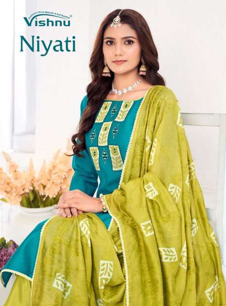 VISHNU NIYATI PURE VICHITRA SILK HANDWORK DRESSES-00011