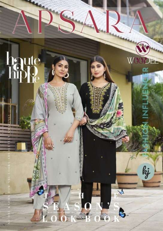 WOODEE APSARA 1001 TO 1006 SERIES PURE RAYON PREMIUM DRESSES-00014
