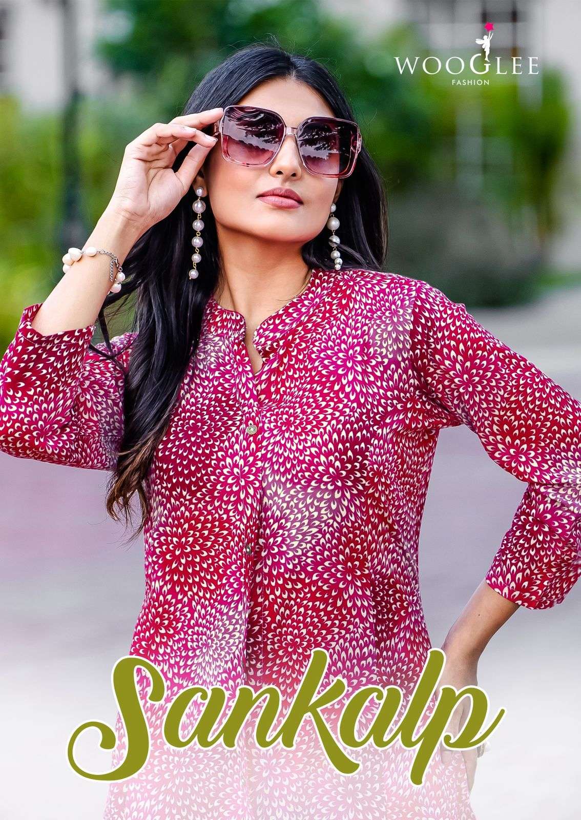WOOGLEE SANKALP PURE RAYON PRINTED KURTIS-00014