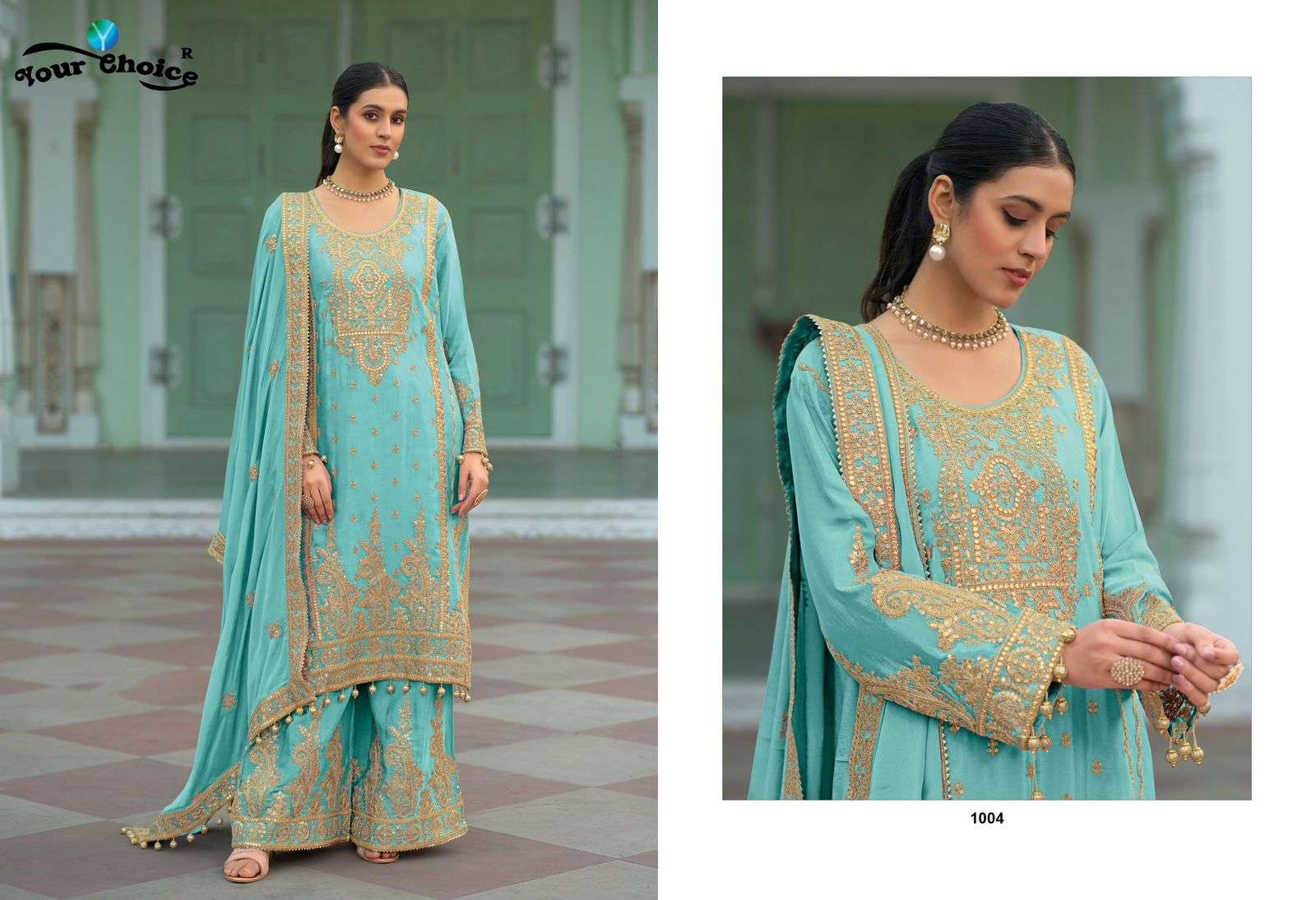 YOUR CHOICE EMAAR PURE CHINON EMBROIDERY PAKISTANI DRESSES-00028