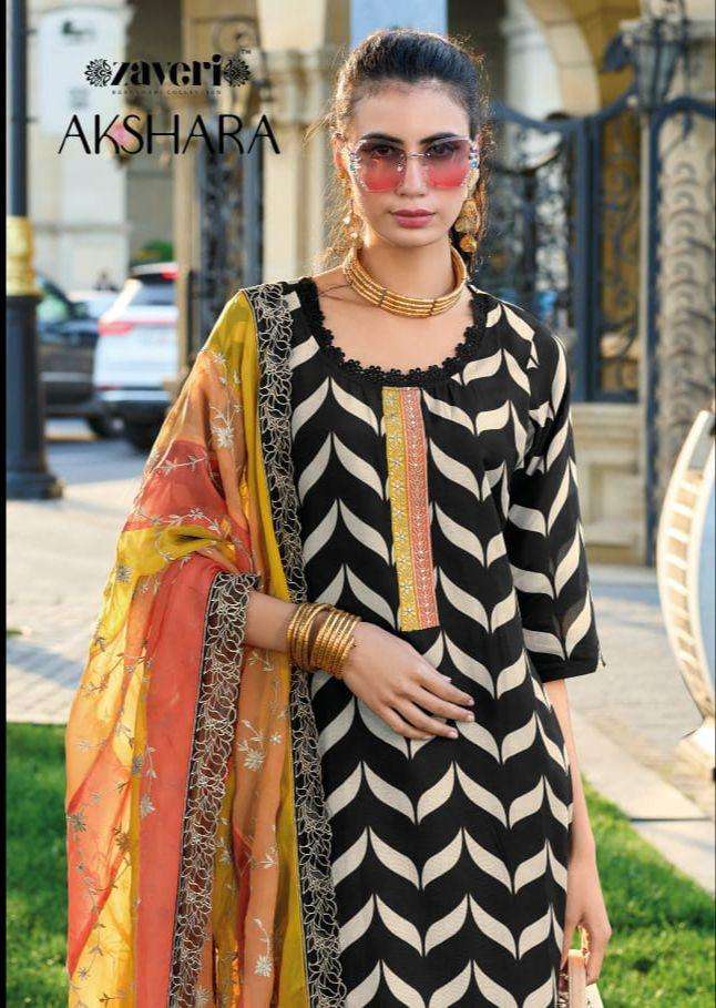 ZAVERI AKSHARA PURE MUSLIN PRINTED PAKISTANI SUITS-00289