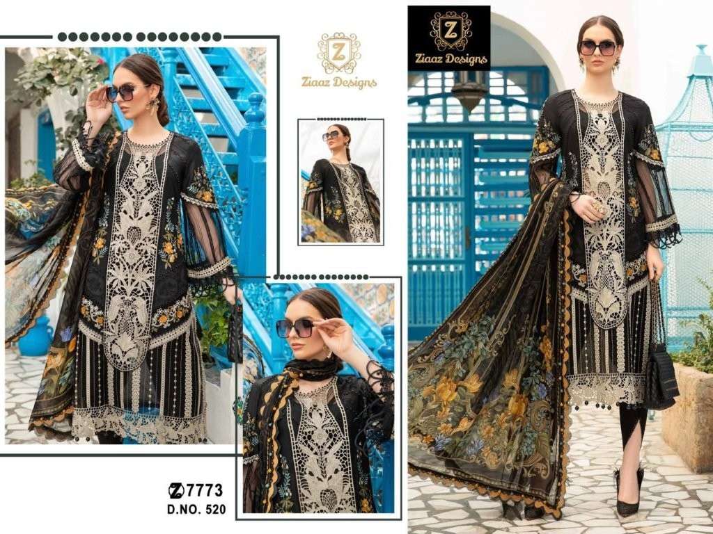 ZIAAZ 520 PURE COTTON EMBROIDERY PAKISTANI DRESS-00201