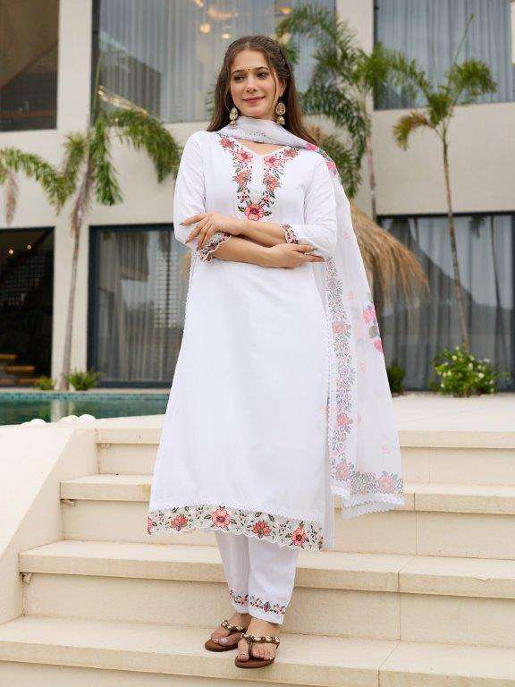 ZOYA BY ASLIWHOLESALE DESIGNER PURE VISCOSE EMBROIDERY DRESSES-00264