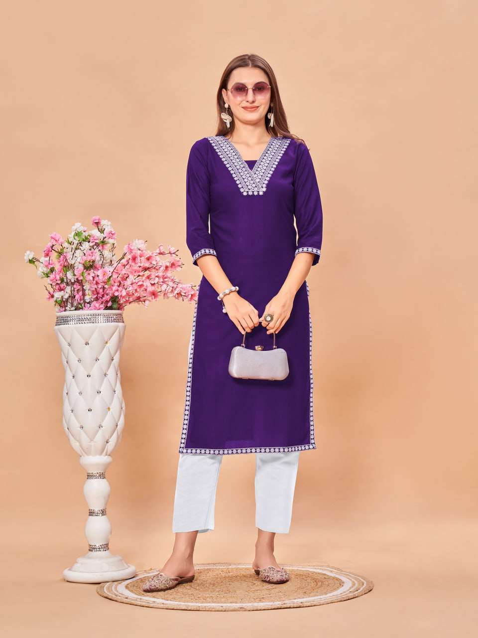 139 SERIES BY ASLIWHOLESALE DESIGNER PURE RAYON EMBROIDERY KURTIS-00293