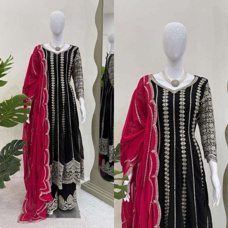1521 HIT COLOUR BY ASLIWHOLESALE DESIGNER PURE FAUX GEORGETTE SEQUNCE DRESSES-00241