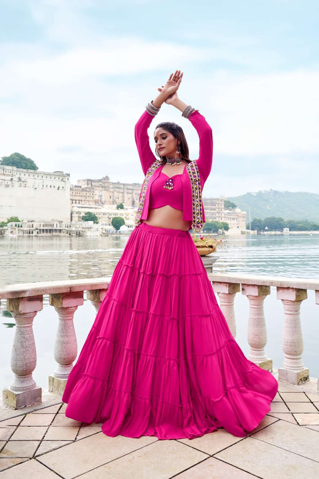1662 COLOUR BY ALSIWHOLESALE DESIGNER PURE RAYON NAVRATRI LEHENGAS-00195