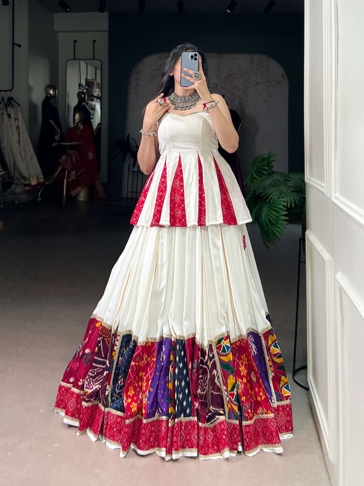 1740 COLOUR BY ASLIWHOLESALE DESIGNER PURE RAYON COTTON NAVRATRI LEHENGAS-00195