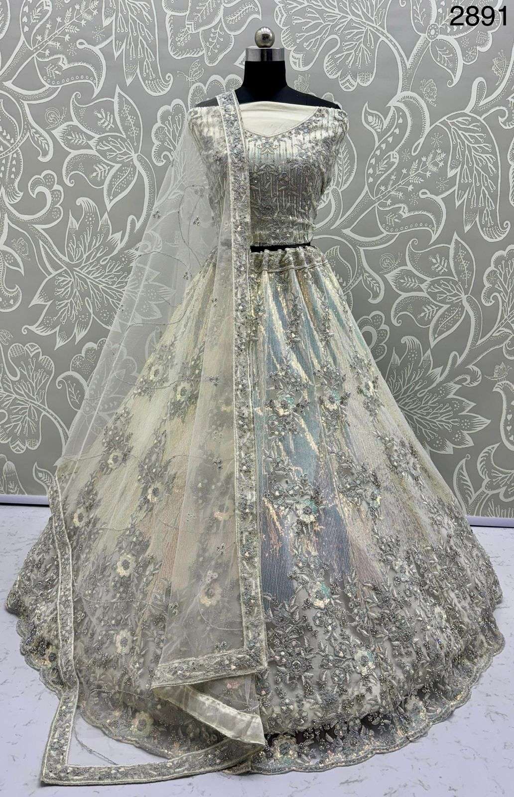 2891 HIT COLOUR BY ASLIWHOLESALE DESIGNER PURE NET EMBROIDERY LEHENGAS-00130