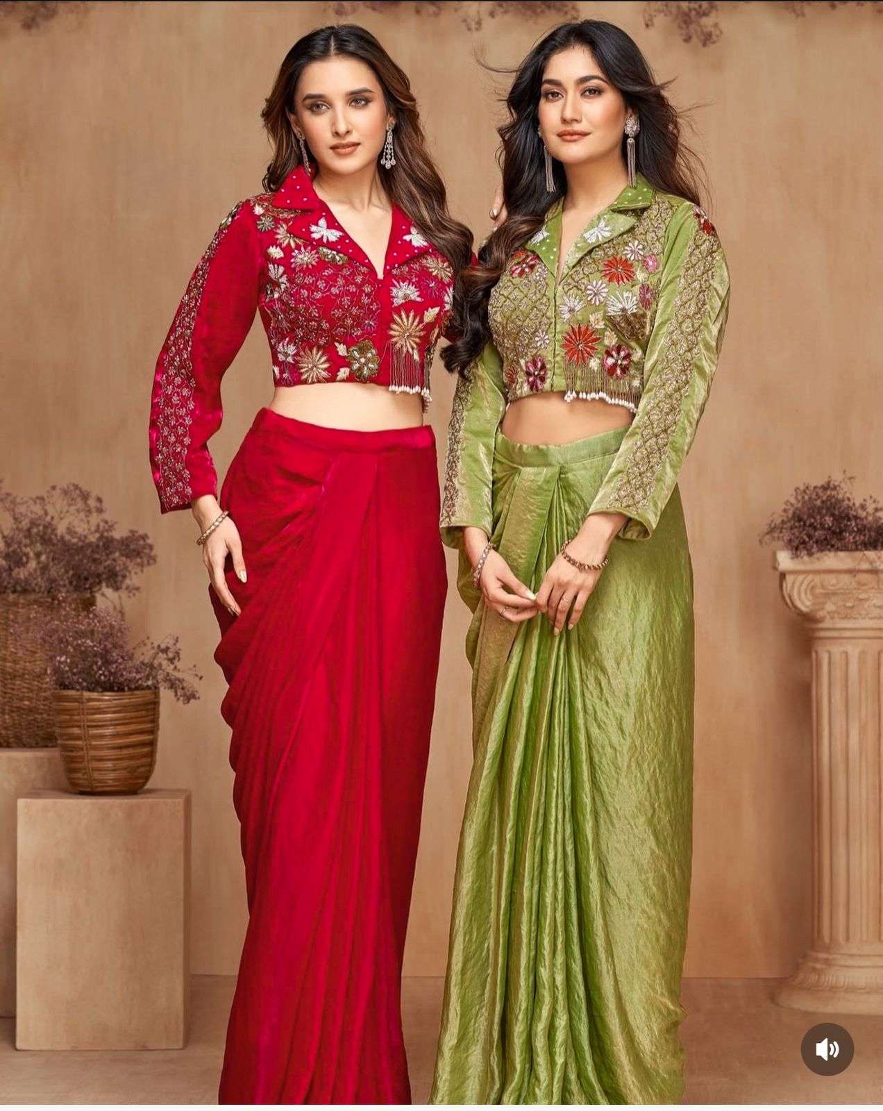 33 DESIGN BY ASLIWHOLESALE DESIGNER PURE SATIN SILK EMBROIDERY CO-ORD SET-00287