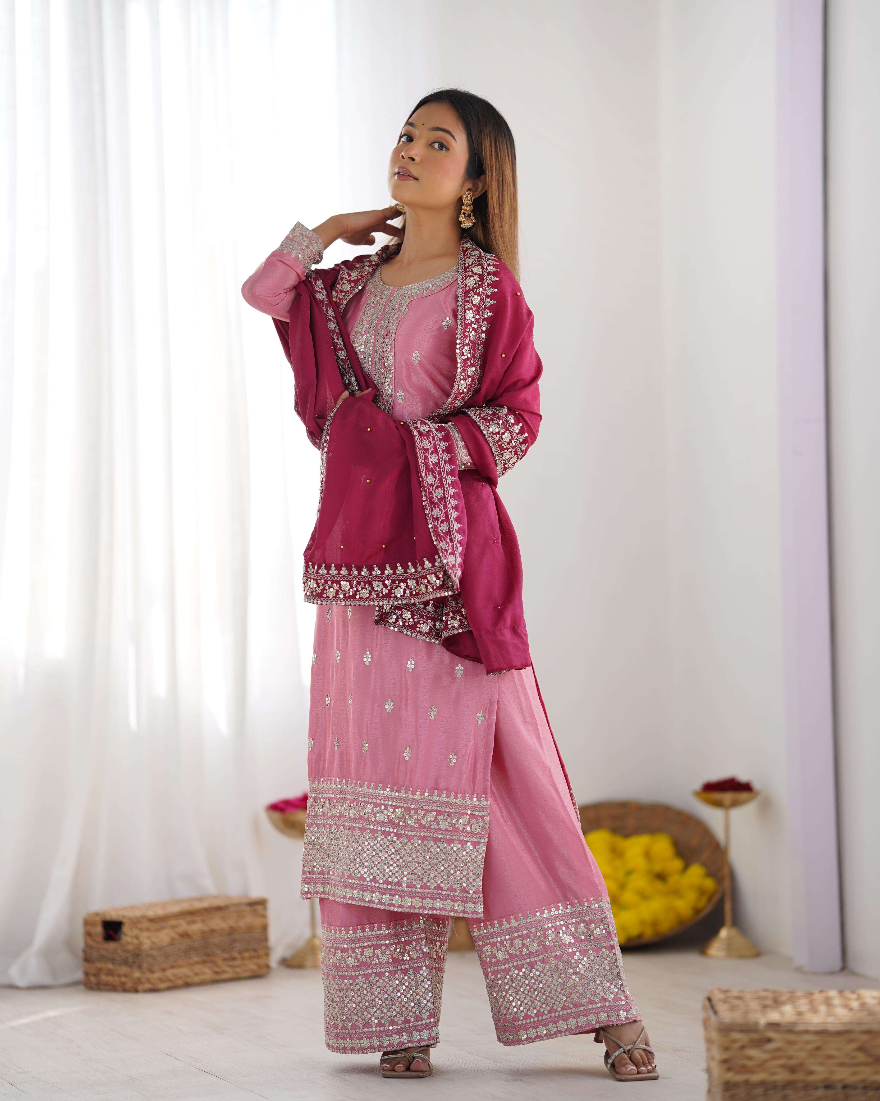 5140 HIT COLOUR BY ASLIWHOLESALE DESIGNER PURE CHINON SILK EMBROIDERY PAKISTANI DRESSES-00262