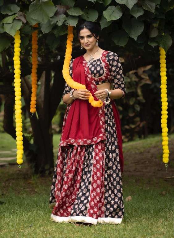 8057 COLOUR BY ASLIWHOLESALE DESIGNER PURE RAYON COTTON PRINTED LEHENGA-00135