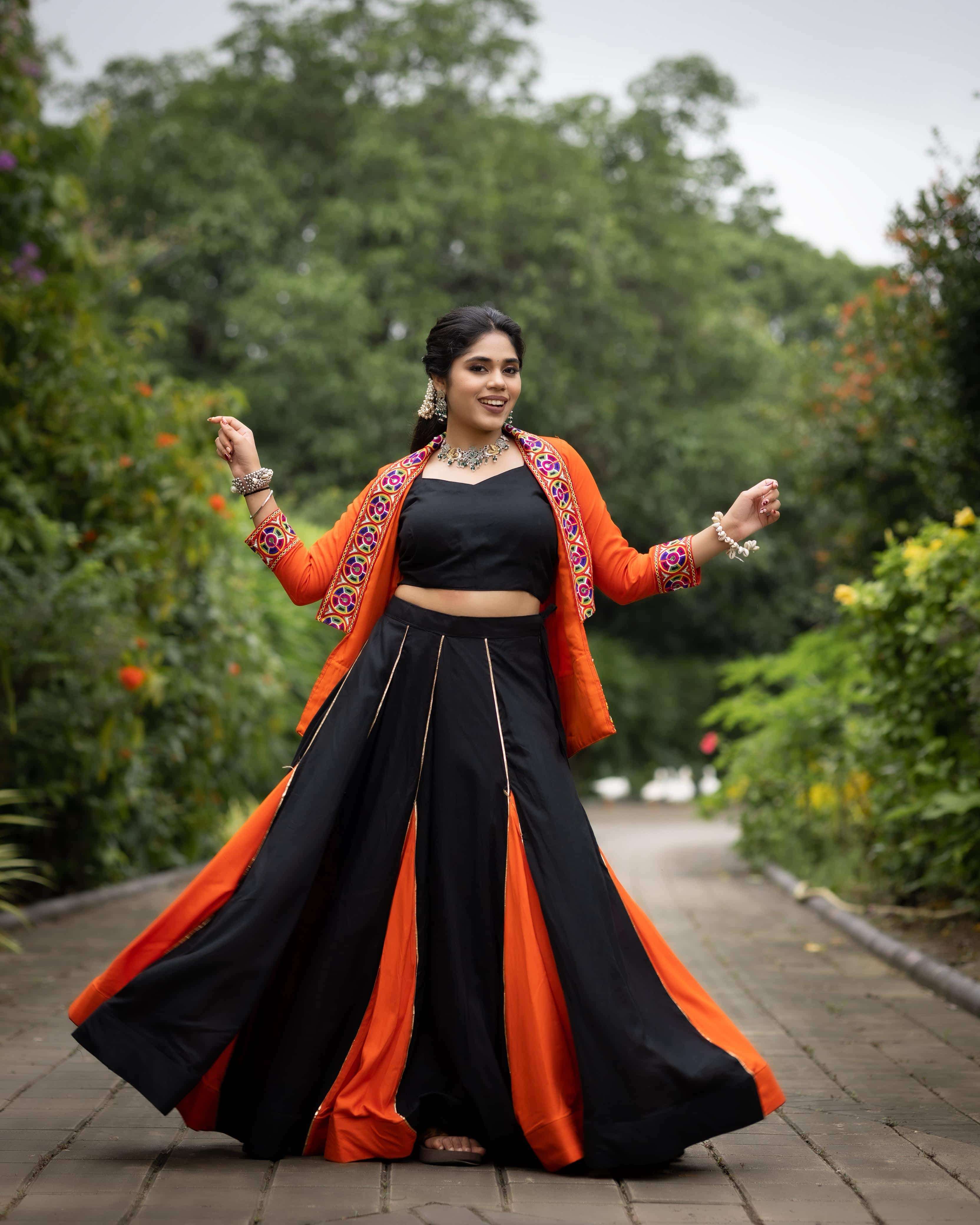 8059 COLOUR BY ASLIWHOLESALE DESIGNER PURE RAYON COTTON NAVRATRI LEHENGA-00135