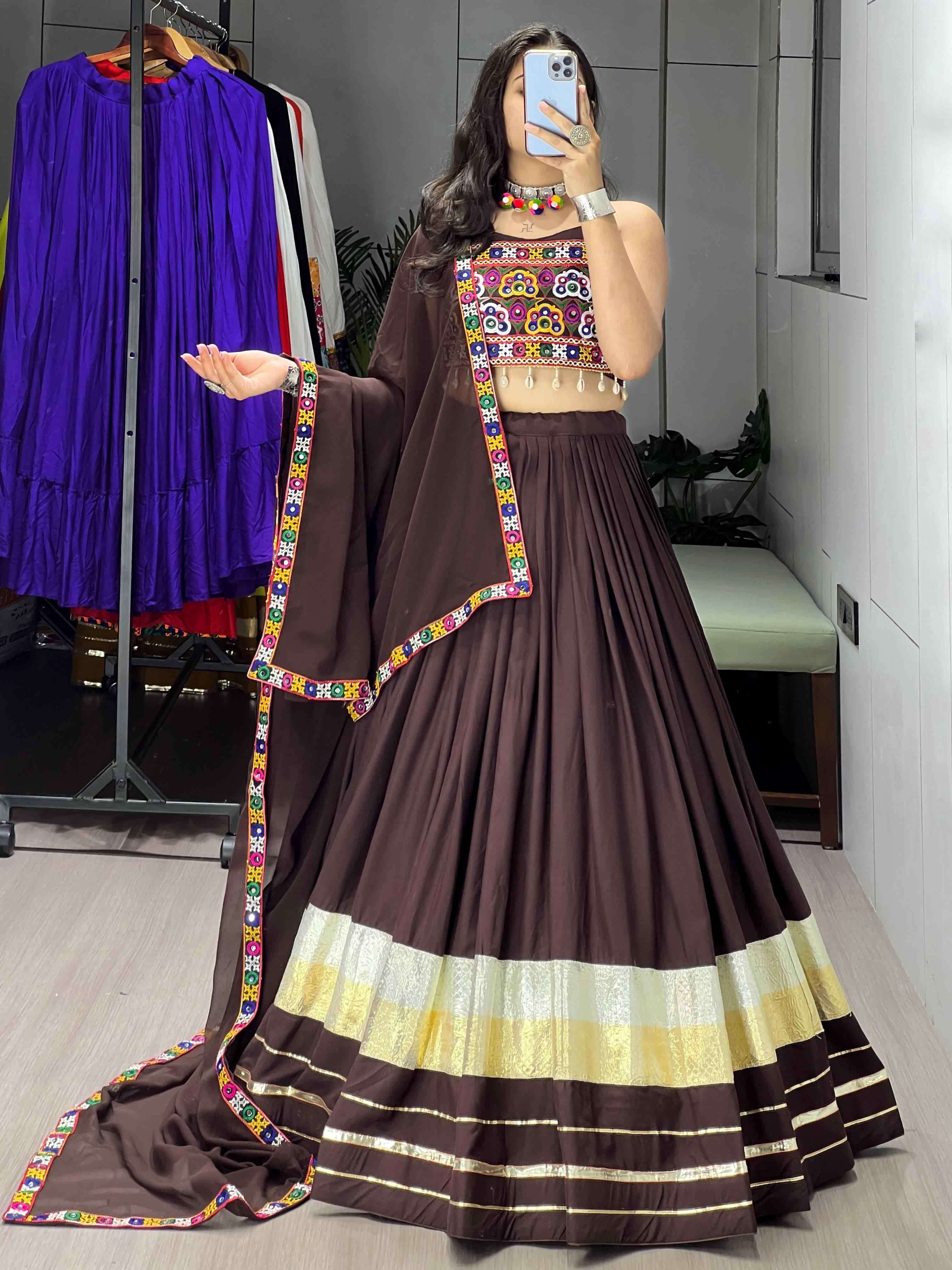 8063 COLOUR BY ASLIWHOLESALE DESIGNER PURE RAYON COTTON LEHENGA-00135