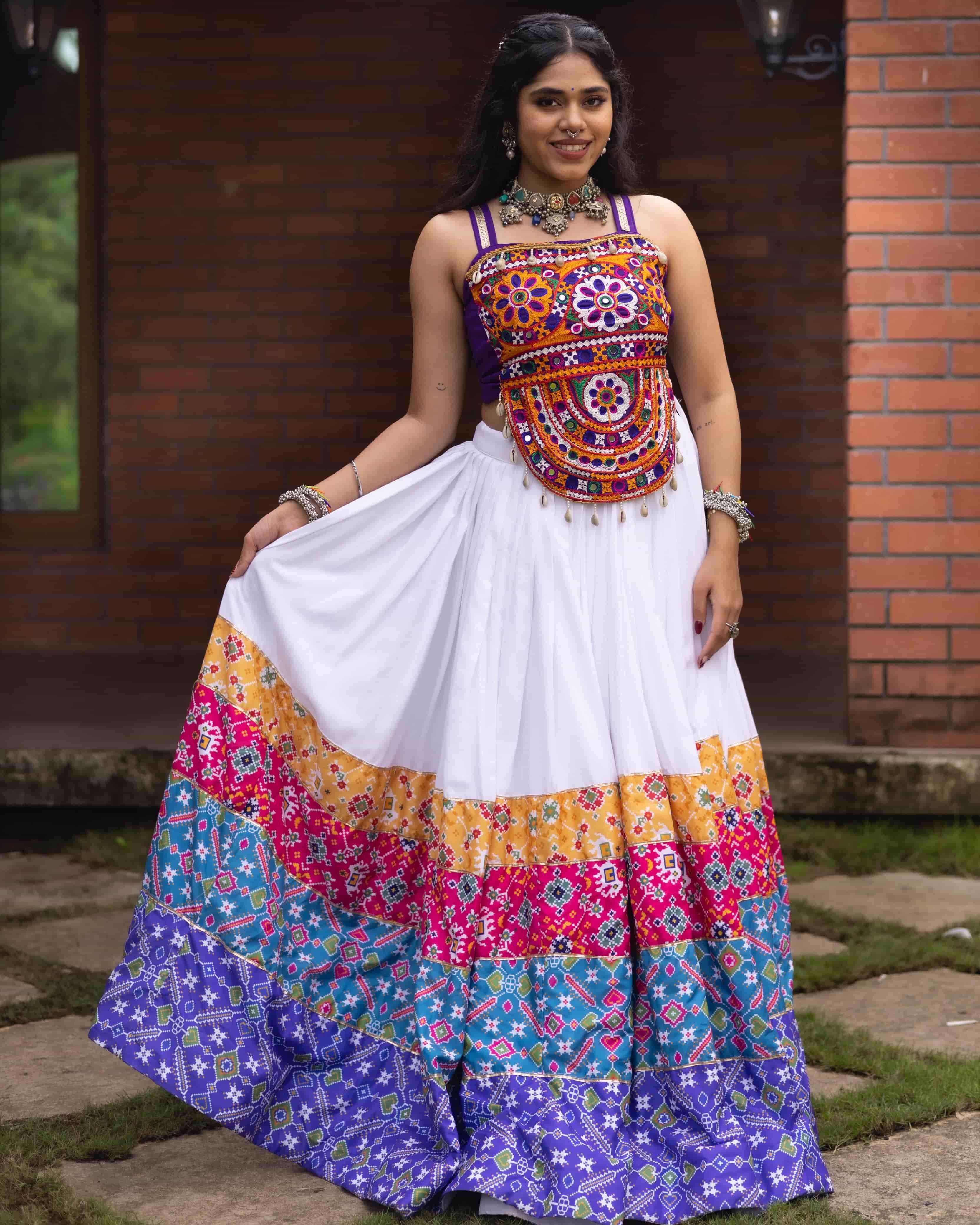 8065 COLOUR BY ASLIWHOLESALE DESIGNER PURE RAYON COTTON NAVRATRI LEHENGA-00135