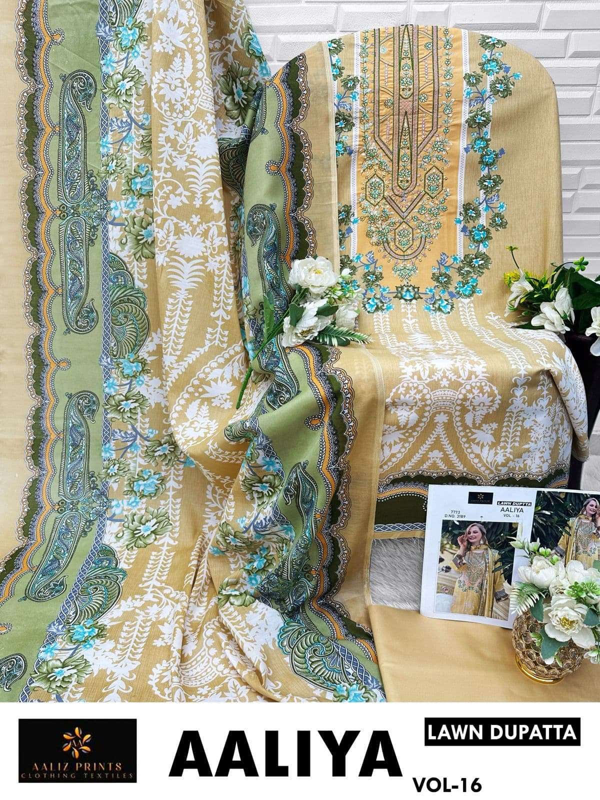 AALIZ PRINTS AALIYA VOL-16 DESIGNER PURE COTTON PRINTED PAKISTANI DRESSES-00071