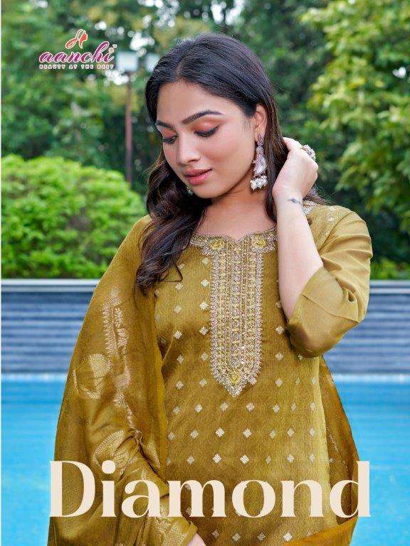 AANCHI DIAMOND PURE FANCY EMBROIDERY DRESSES-00286