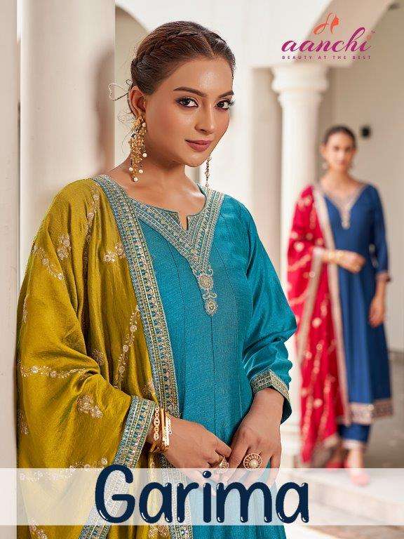 AANCHI GARIMA PURE VICHITRA SILK EMBROIDERY DRESSES-00286