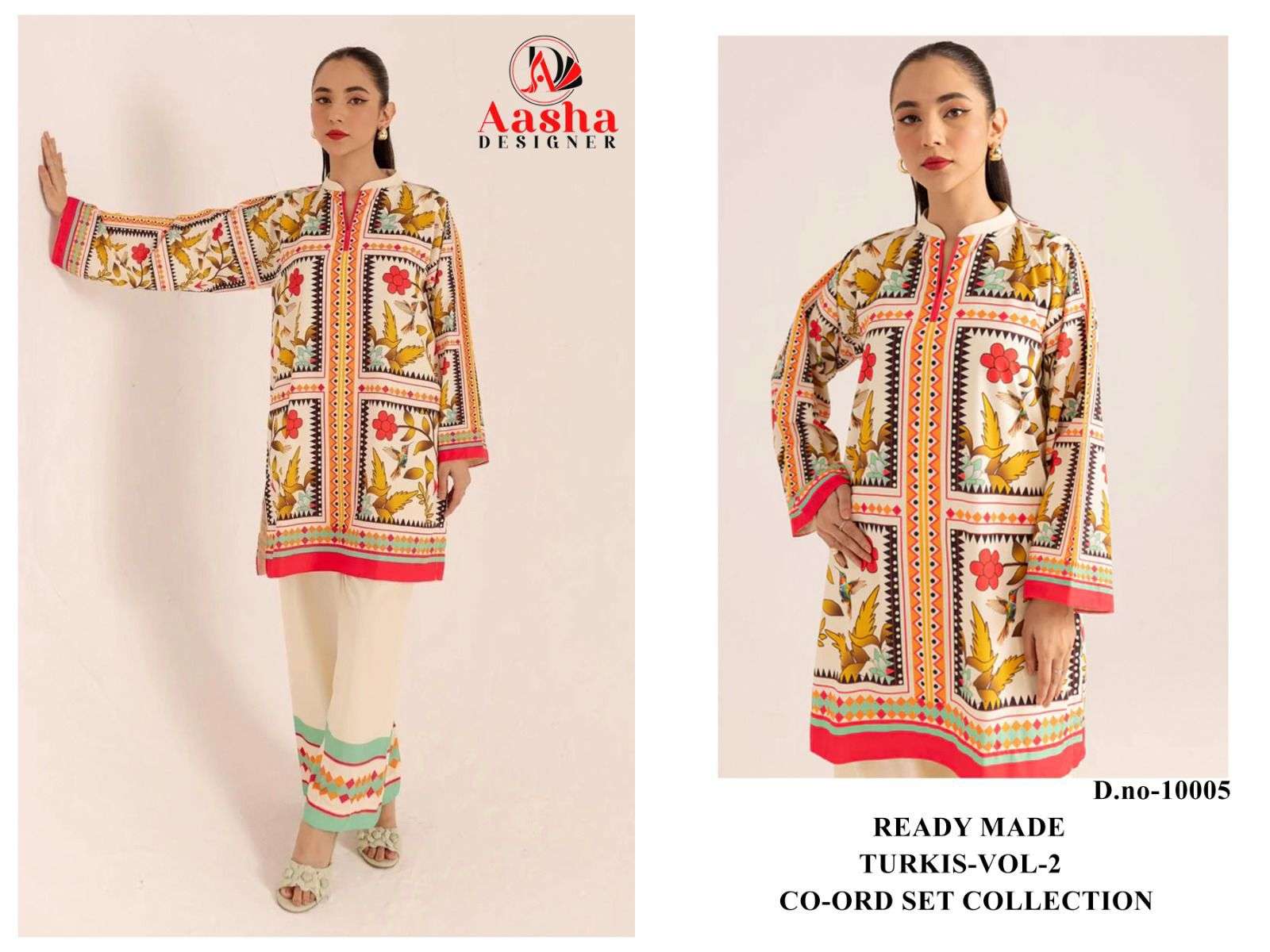 AASHA DESIGNER TURKISH VOL-03 PURE SATIN PRINTED PAKISTANI CO-ORD SET-00062