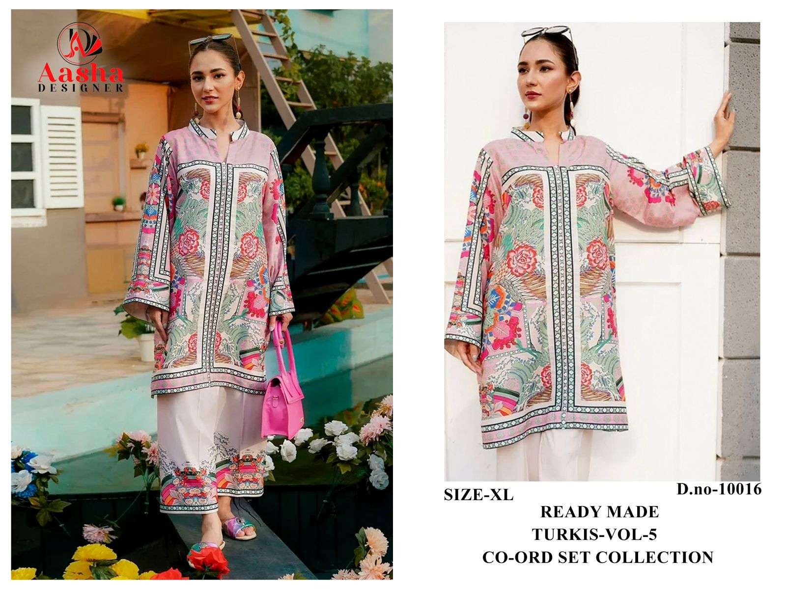 AASHA DESIGNER TURKISH VOL-05 PURE SATIN PRINTED PAKISTANI CO-ORD SET-00011