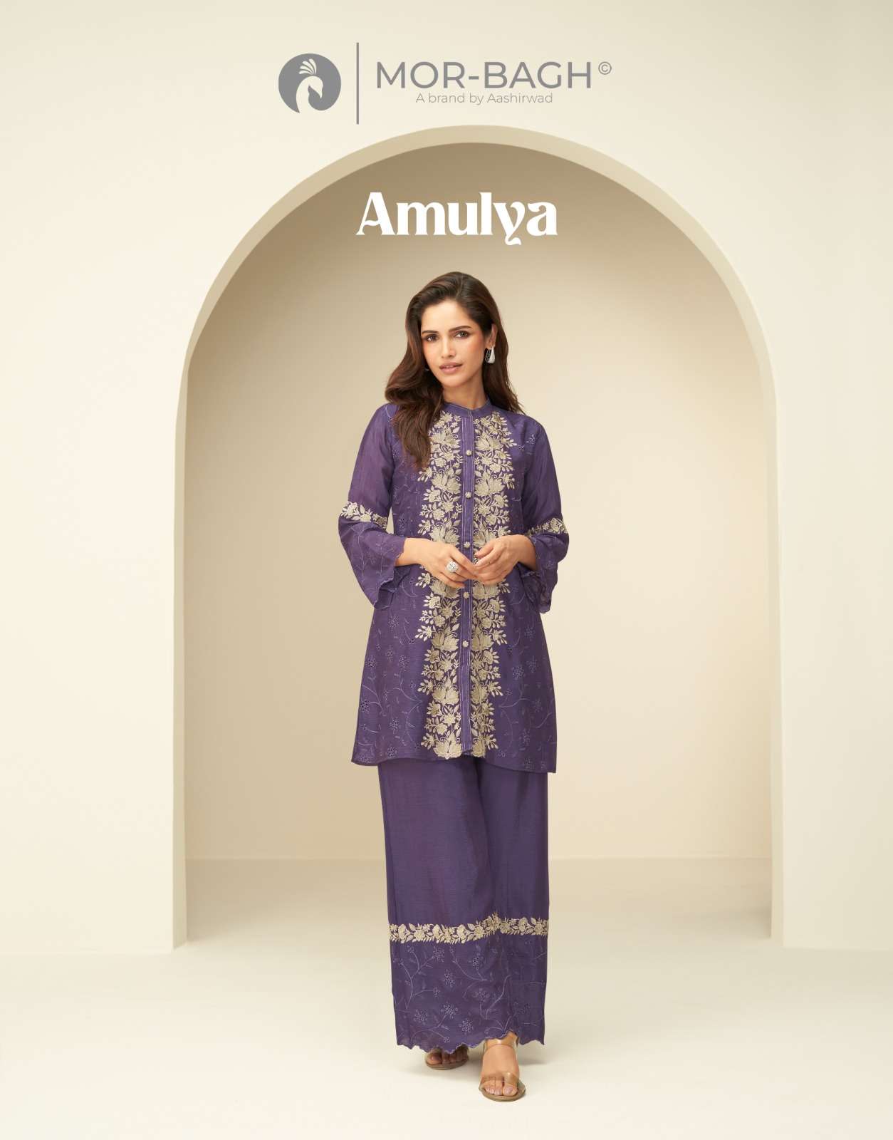 AASHIRWAD CREATION AMULAYA PURE CHINON SILK DRESSES-00028