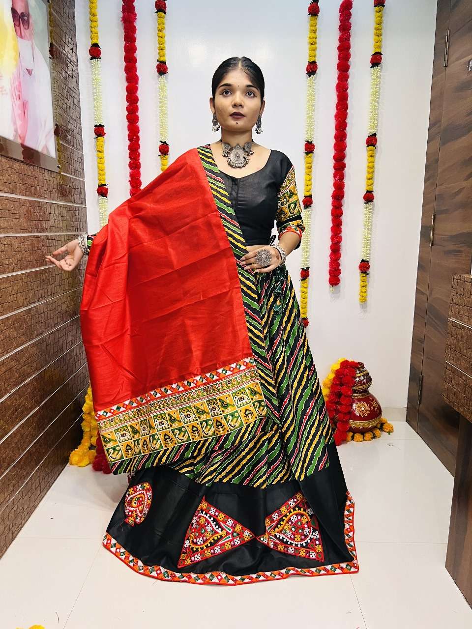 AAWIYA RAJWADI VOL-7 7045 SERIES PURE COTTON SILK PRINTED LEHENGAS-00060