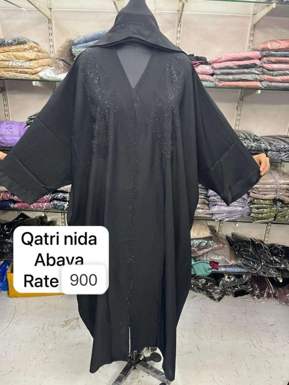 ABAYA VOL-2 BY ASLIWHOLESALE DESIGNER PURE QATRI NIDA BURQA-00302