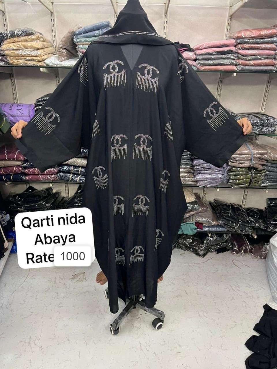 ABAYA VOL-4 BY ASLIWHOLESALE DESIGNER PURE QATRI NIDA BURQA-00302