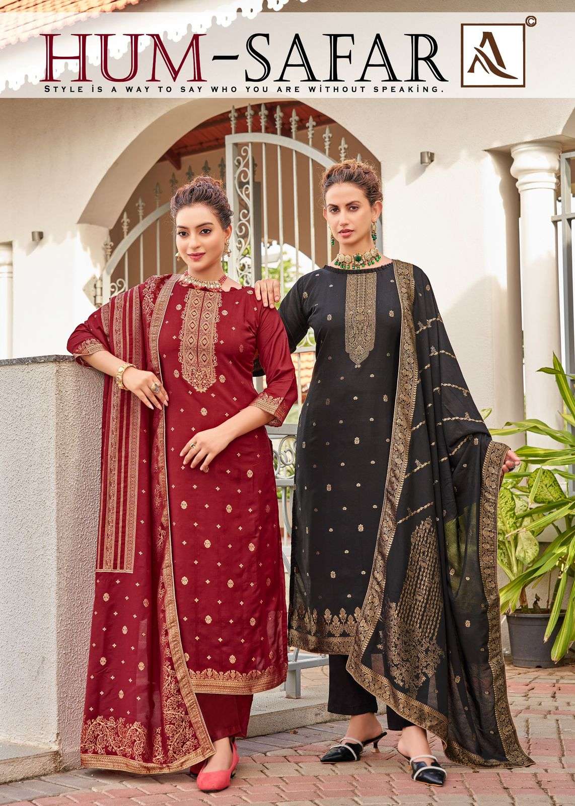 ALOK SUIT HUM  SAFAR PURE VISCOSE MUSLIN PAKISTANI DRESSES-00201