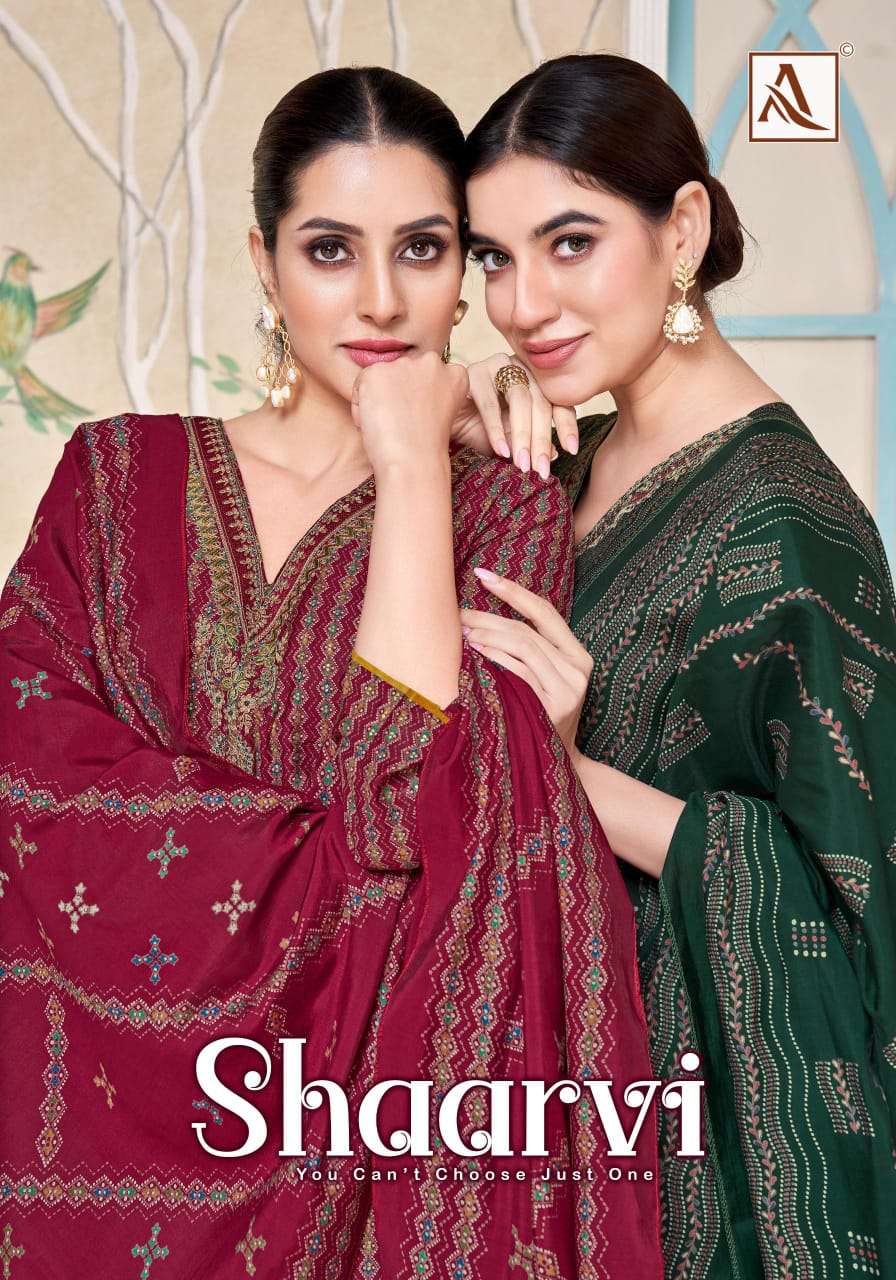 ALOK SUIT SHAARVI PURE MODAL EMBROIDERY PAKISTANI DRESSES-00201