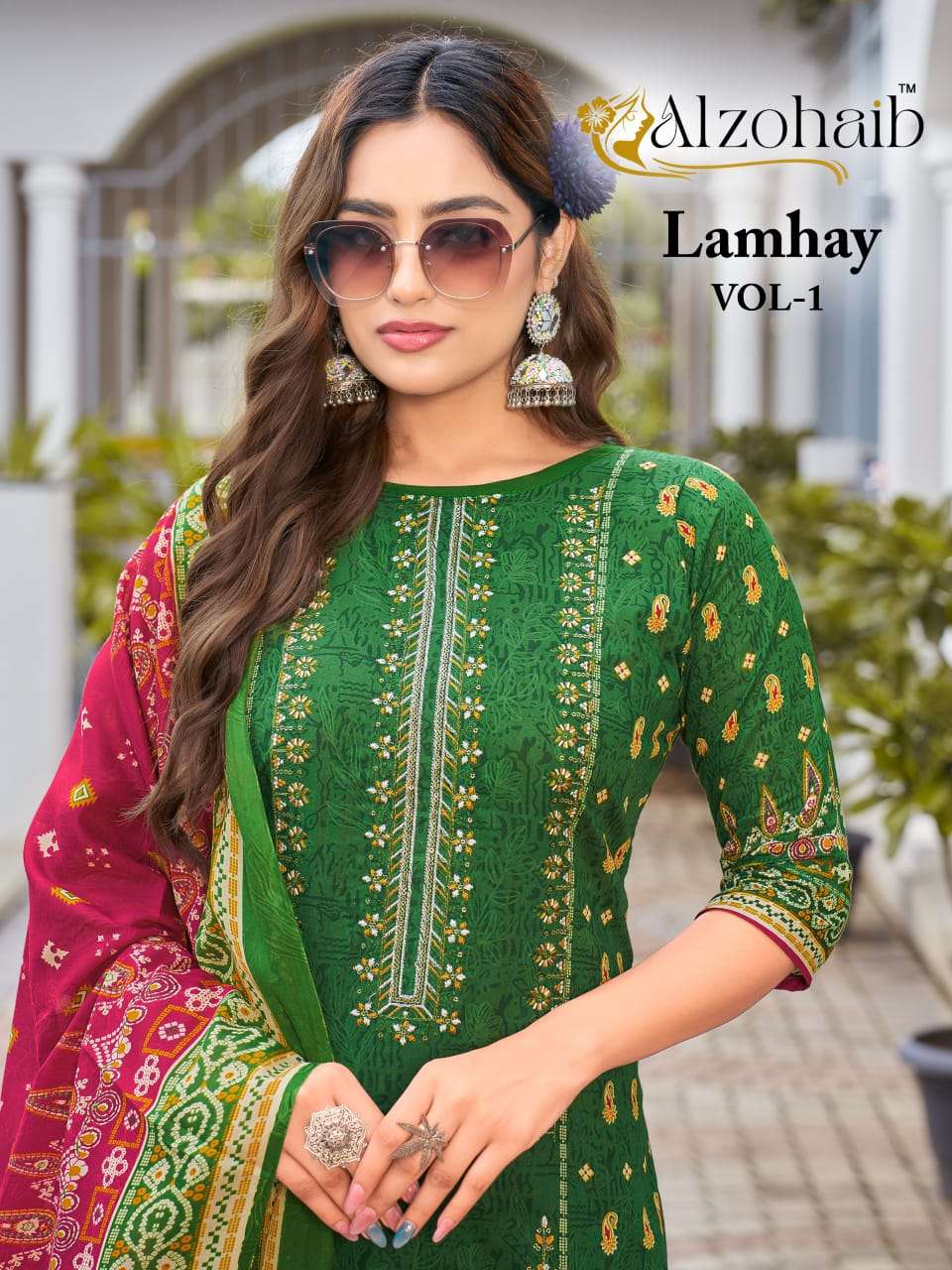 ALZOHAIB LAMHAY PURE COTTON EMBROIDERY PAKISTANI DRESSES-00062