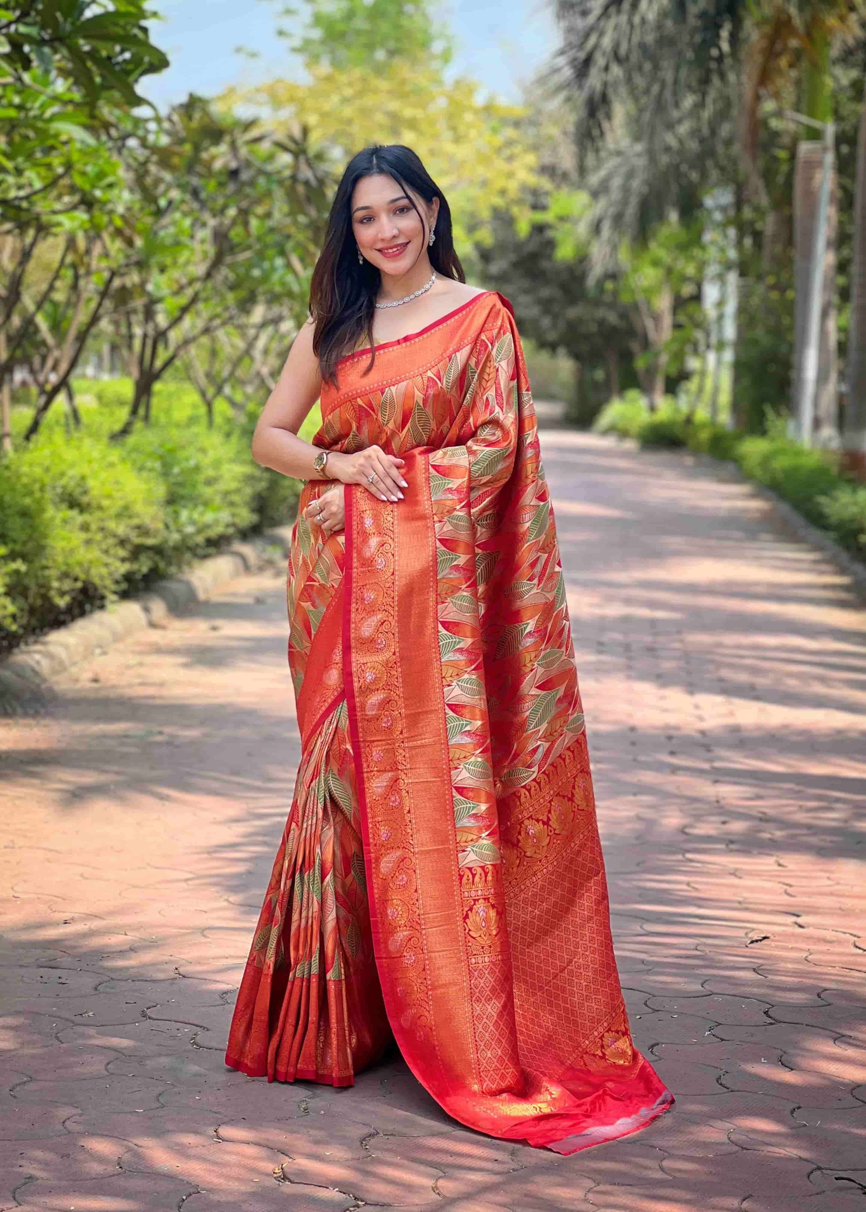 ANUSHKA BY ASLIWHOLESALE DESIGNER PURE KANCHIPATTU SILK EMBROIDERY SAREES-00282