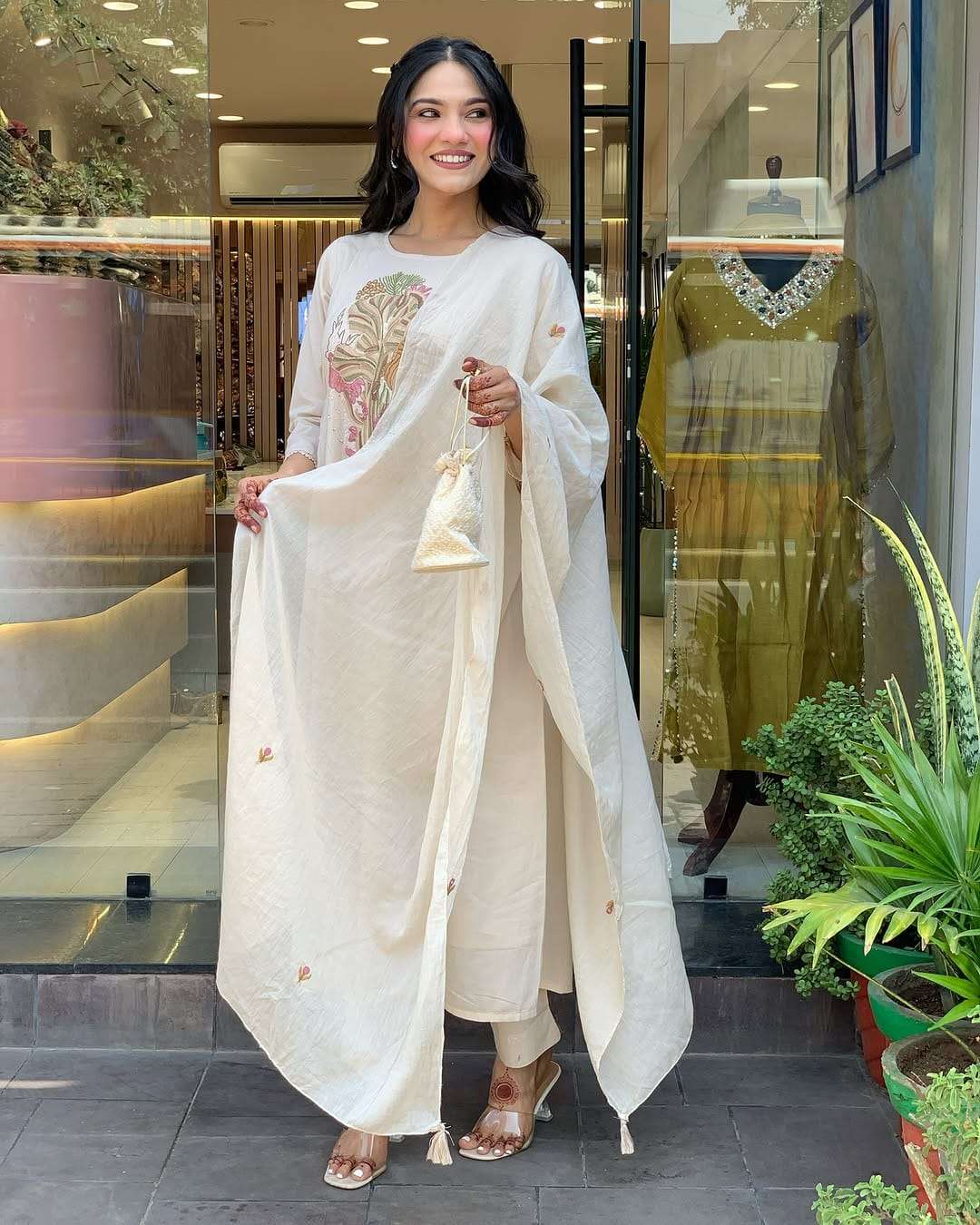 ANUSHKA BY ASLIWHOLESALE DESIGNER PURE VISCOSE EMBROIDERY DRESSES-00264