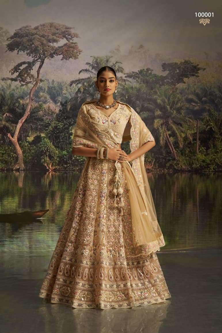 ARYA DESIGN POSHAK VOL-8 100001 TO 100008 SERIES PURE NET SEQUENCE LEHENGAS-00058