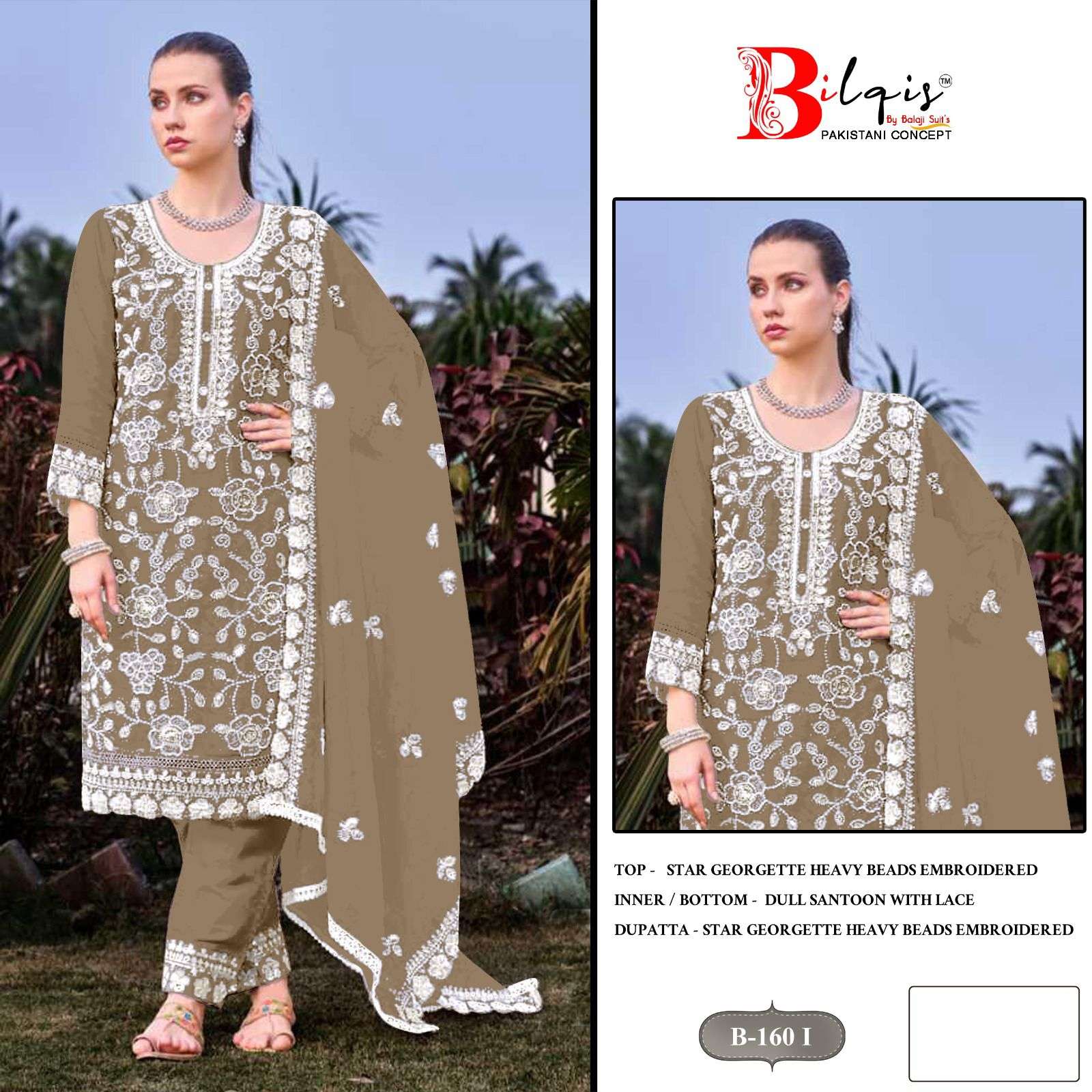 BILQIS B-160 HEAVY GEORGETTE EMBROIDERY PAKISTANI DRESSES-00201